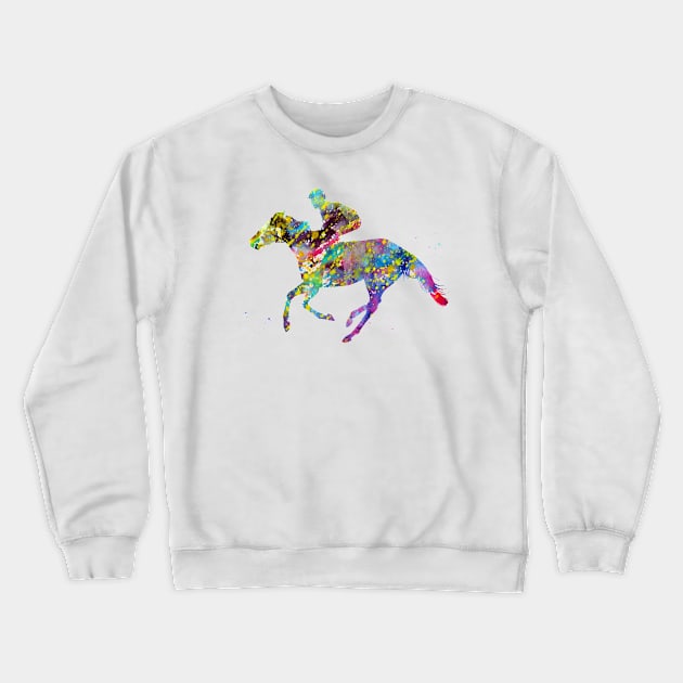 Horse Racing Crewneck Sweatshirt by erzebeth
